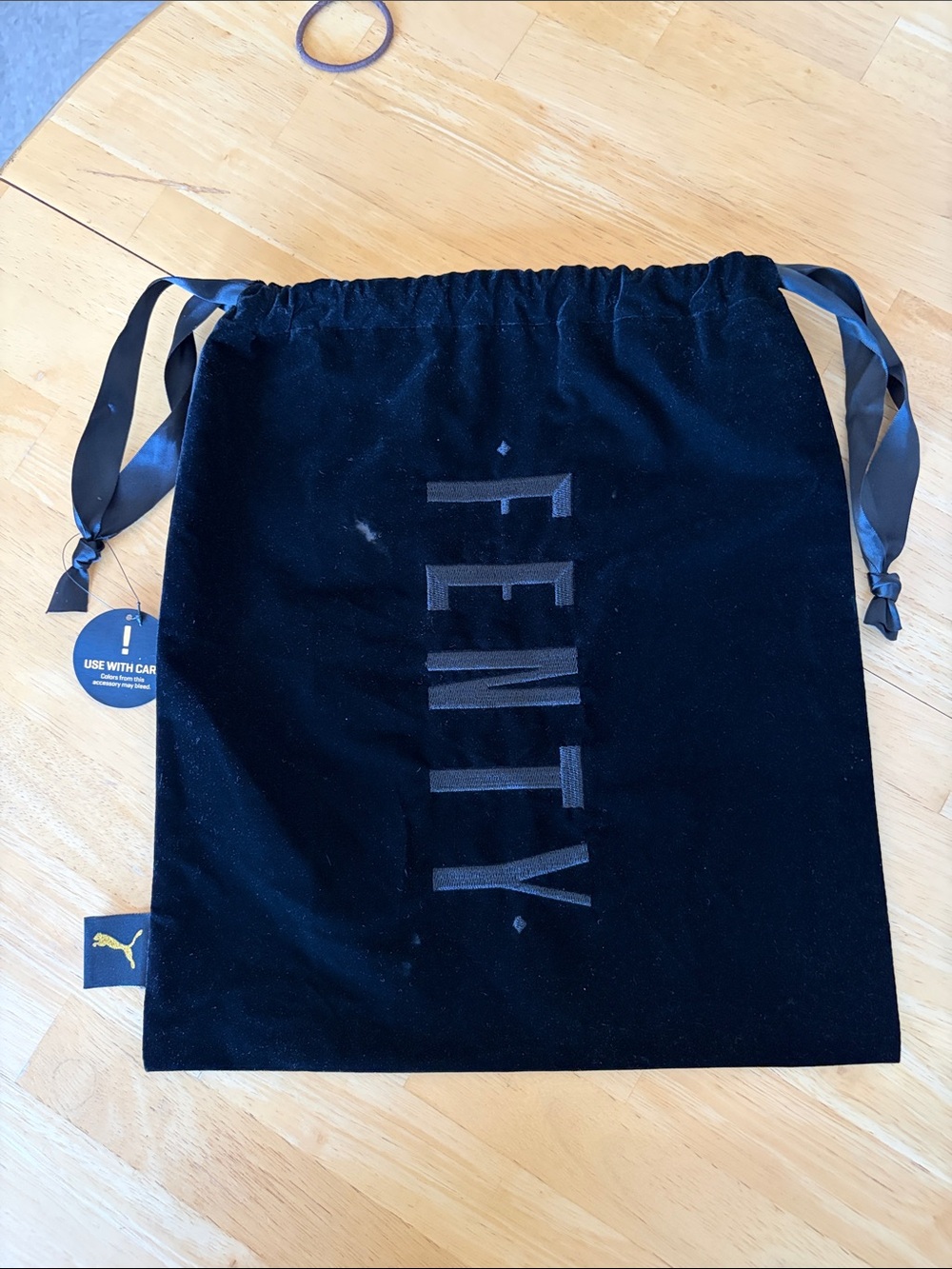 FENTY x Puma Black Velvet Drawstring Dust Bag